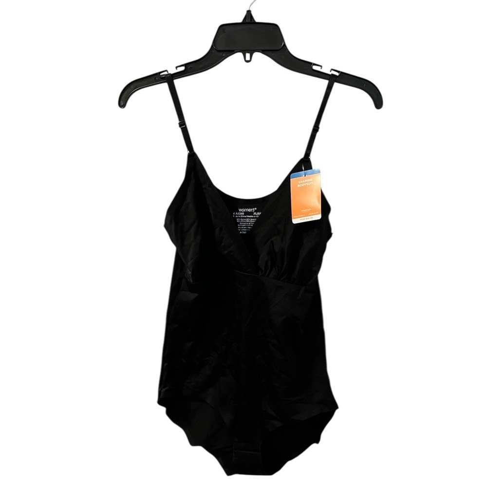 Warners WA1340 Smoothing‎ Shaping Bodysuit XL Black NWT $44 WYOB